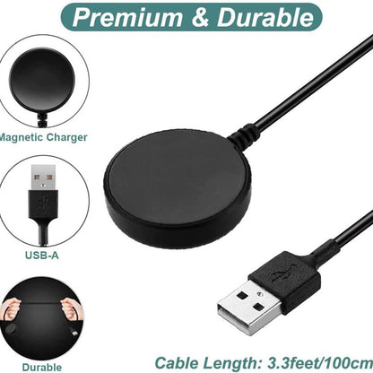 Cargador Inalámbrico Techsuit TSC11 para Samsung Galaxy Watch Series, USB-A, Negro