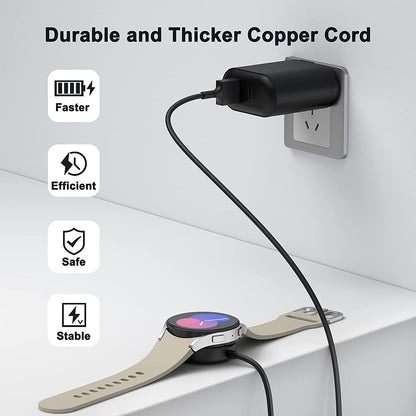 Cargador Inalámbrico Techsuit TSC11 para Samsung Galaxy Watch Series, USB-A, Negro