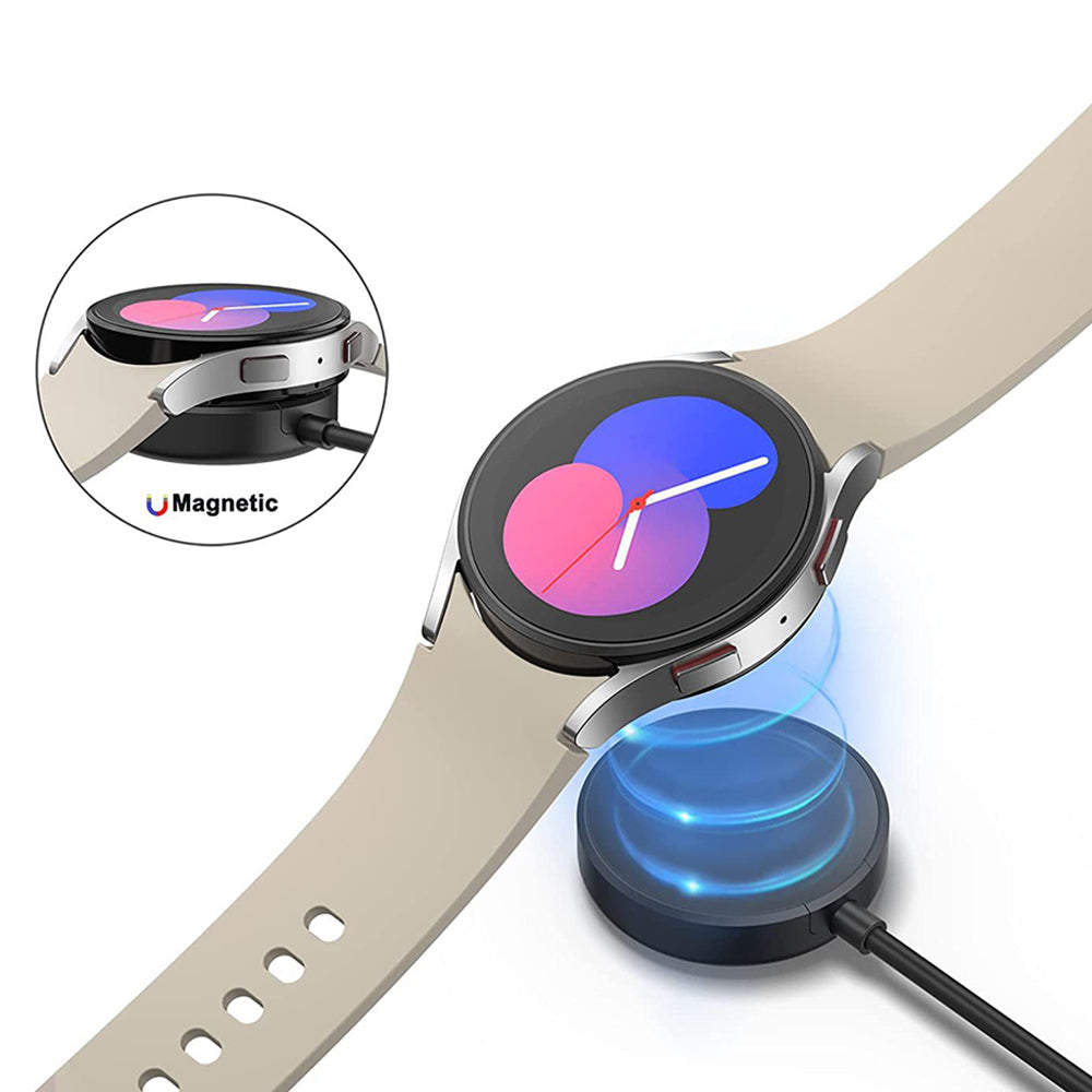 Cargador Inalámbrico Techsuit TSC12 para Samsung Galaxy Watch Series, USB-A, Negro