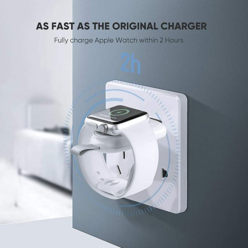 Cargador Inalámbrico UGREEN para Apple Watch Series, Blanco