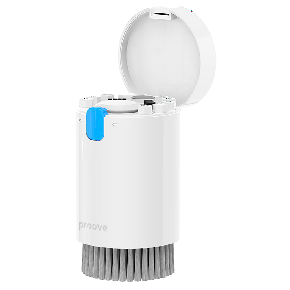 Instrumento de limpieza Proove Mr.Cleaner para auriculares / teléfono / cámara DSLR / portátil, 20 en 1, Blanco