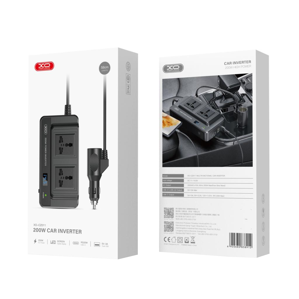 Inversor Eléctrico para Auto XO Design CZ011, 200W