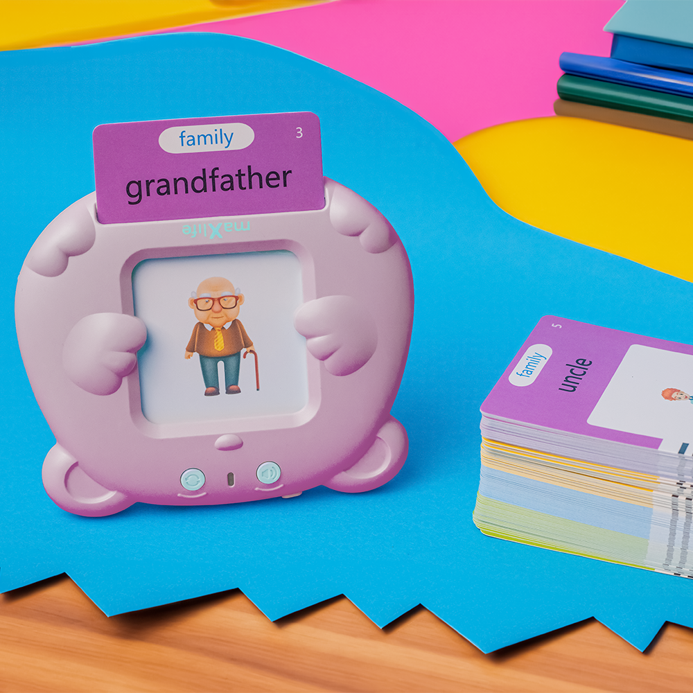 Juguete educativo MaXlife MXLD-100 para aprender palabras en inglés, Rosa