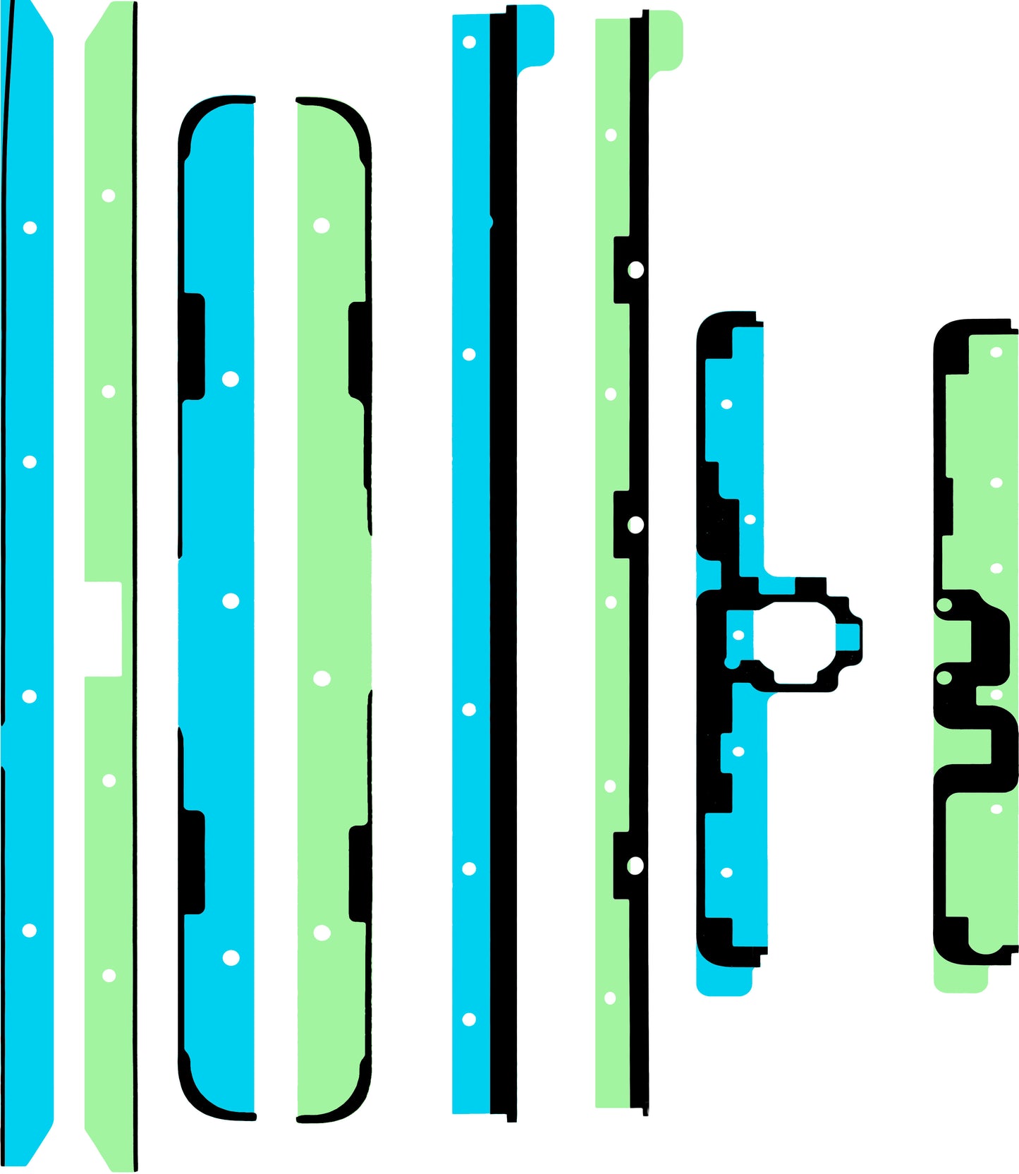 Kit Adhesivo Samsung Galaxy Tab S4 10.5 T835 / Tab S4 10.5 T830, Service Pack GH82-17805A