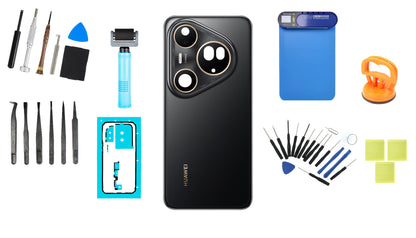 Kit Tapa de Batería Huawei Pura 80 Ultra Golden Black Service Pack y Herramientas de Servicio Dedicadas