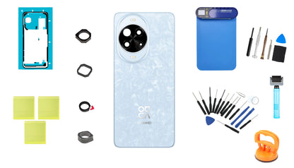 Kit Tapa de Batería Huawei nova 14 Pro Crystal Blue Service Pack y Herramientas de Servicio Dedicadas