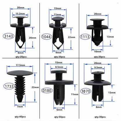 Kit Clips / Abrazaderas Auto OEM, 190en1