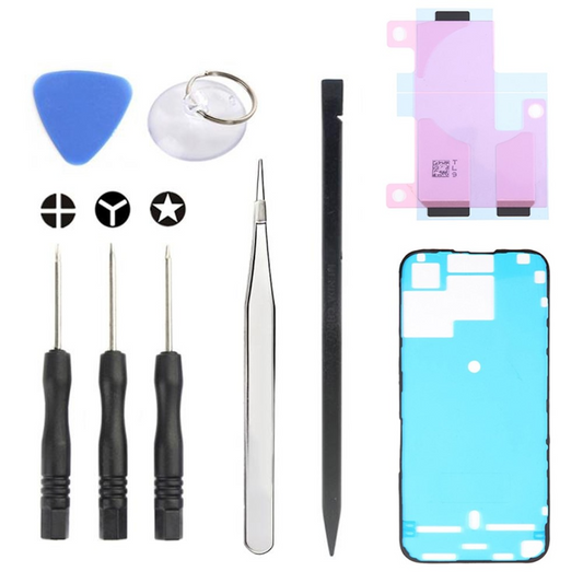 Kit de Reparación Jiafa JF-8162 para reemplazo de Batería Apple iPhone 15 Pro Max, 9 en 1