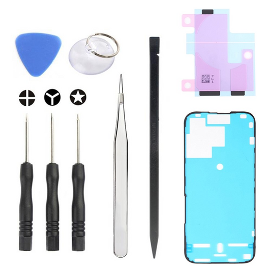 Kit de Reparación Jiafa JF-8162 para reemplazo de Batería Apple iPhone 15 Pro, 9 en 1
