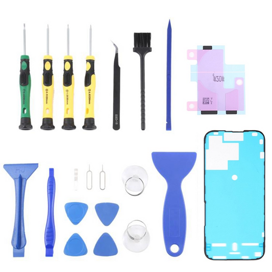 Kit de Reparación Jiafa JF-8182 para reemplazo de Batería Apple iPhone 15 Pro, 21 en 1