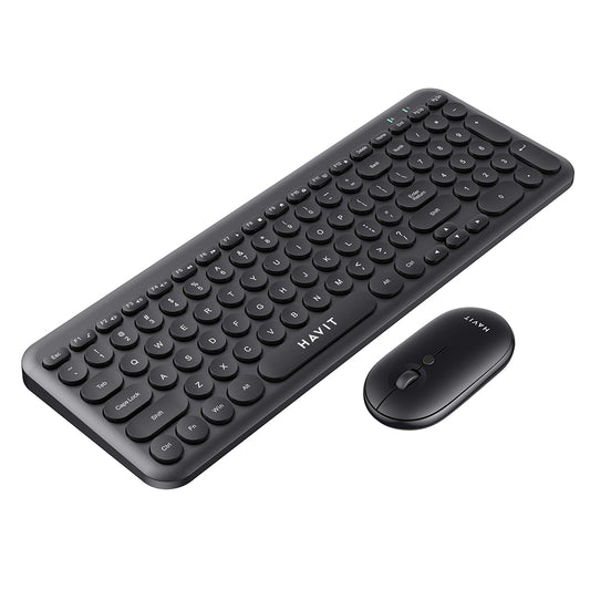 Kit Teclado y Ratón Inalámbrico HAVIT, Negro