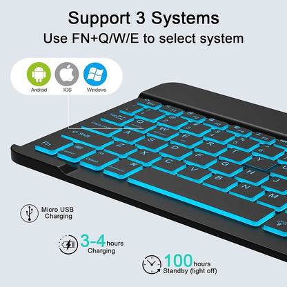Kit Teclado Ratón Inalámbrico Techsuit AirCombo WKM1, BT / Wi-Fi, Negro