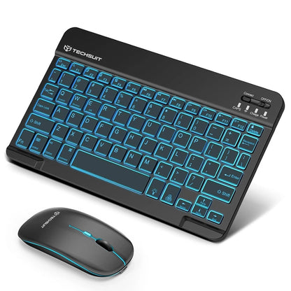 Kit Teclado Ratón Inalámbrico Techsuit AirCombo WKM1, BT / Wi-Fi, Negro
