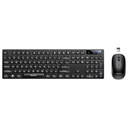 Kit Teclado y Ratón Inalámbrico Yesido KB42, Negro