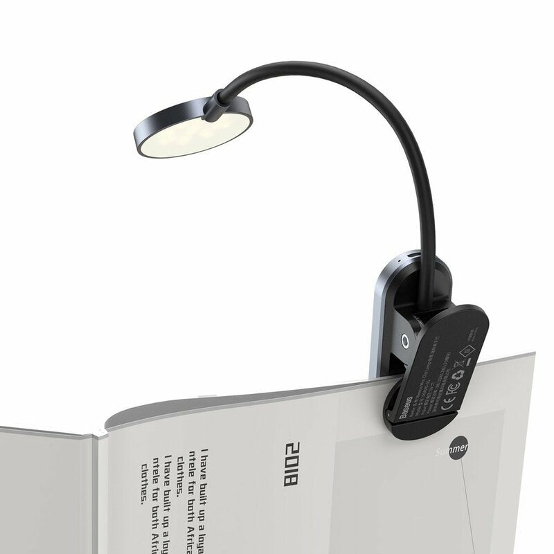 Baseus Comfort Reading Mini Clip Lámpara Led, Gris DGRAD-0G 