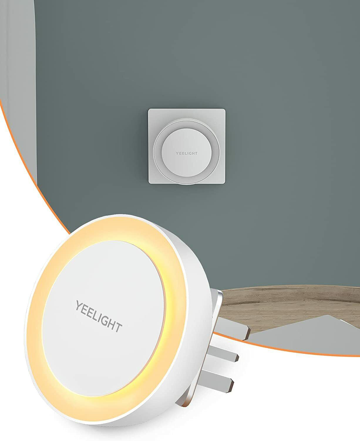 Lámpara Led de Noche Yeelight Plug-in Nightlight, 0.5W, 2500K, Sensor, Versión UK, Blanca YLYD11YL