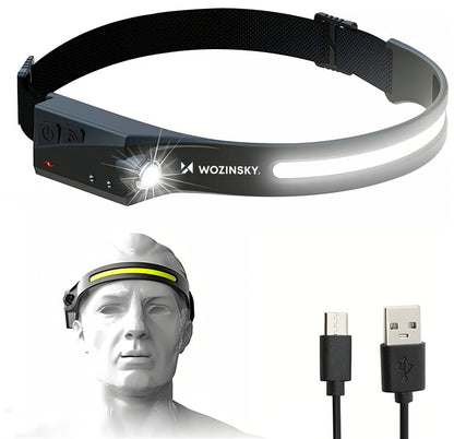 Linterna Frontal LED WZK WLC-1200, 350lm, IPX4