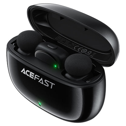 Lavalier Acefast R2, USB-C, Set 2 piezas, Negro