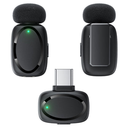 Lavalier Acefast R2, USB-C, Set 2 piezas, Negro