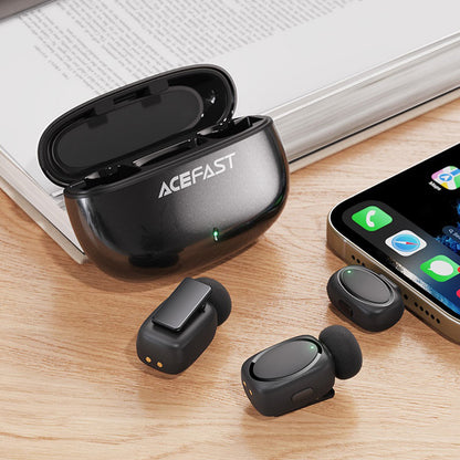 Lavalier Acefast R2, USB-C, Set 2 piezas, Negro