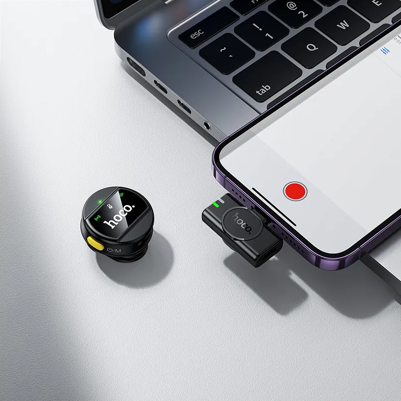 Lavalier HOCO L21, Lightning, Negra