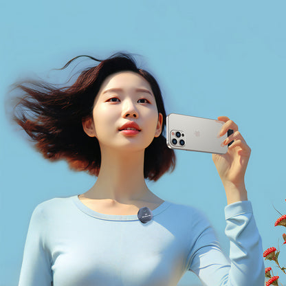 Lavalier Techsuit LW5, USB-C, Set 2 piezas, Negro