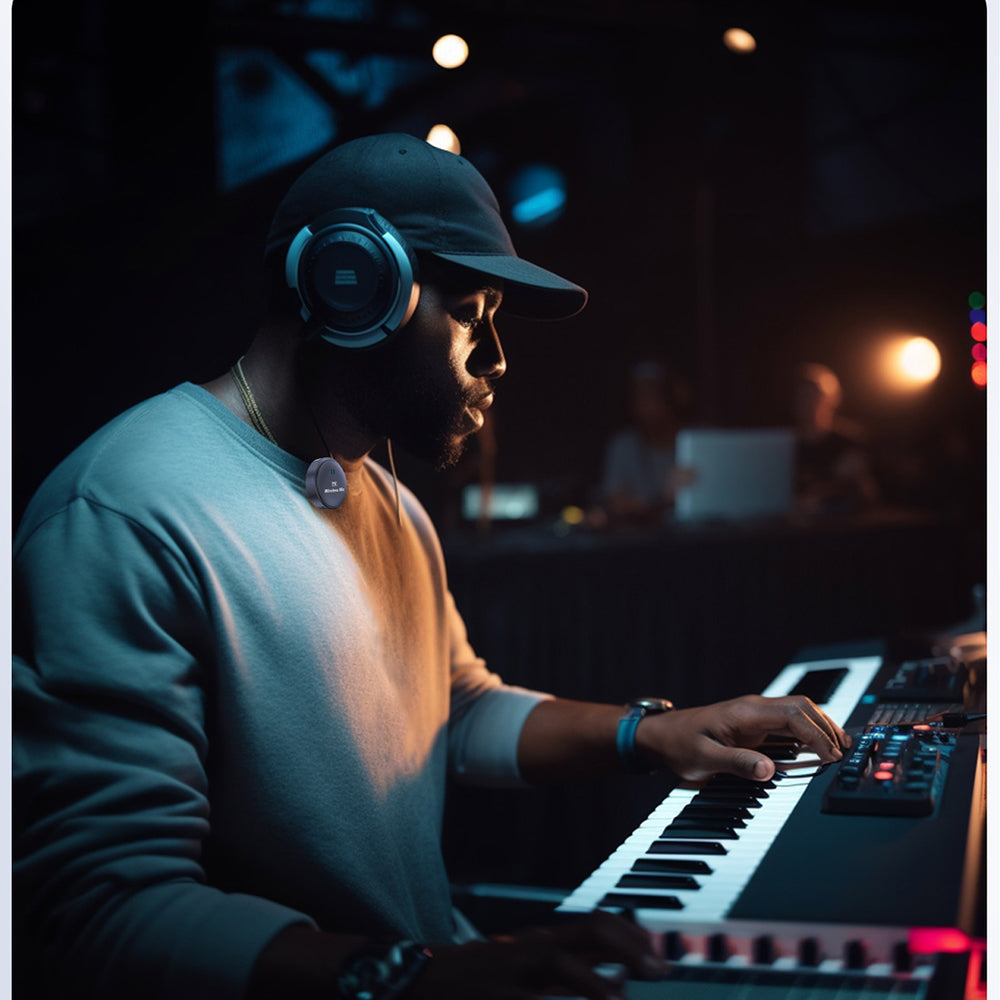 Lavalier Techsuit LW5, USB-C, Set 2 piezas, Negro