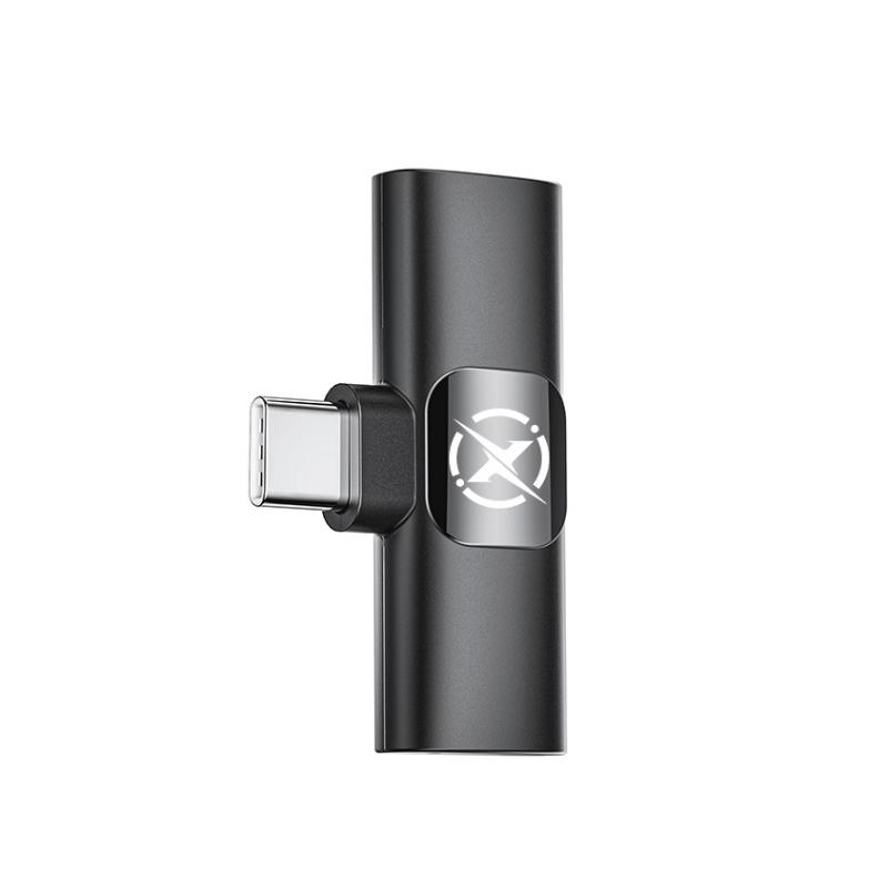 Lavaliera XO Design MC13, USB-C / Lightning, Negra