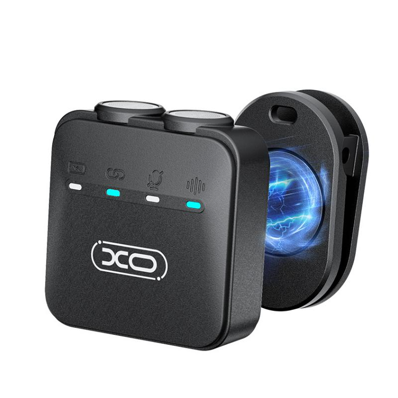 Lavaliera XO Design MC15 Dual, USB-C / Lightning, Set de 2 piezas, Negra
