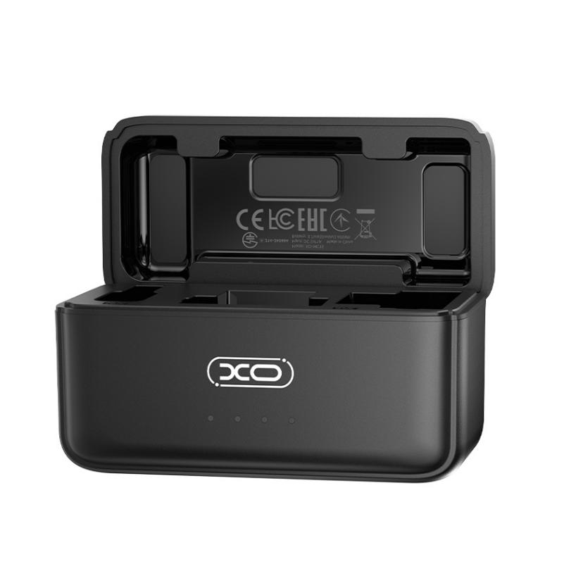 Lavaliera XO Design MC15 Dual, USB-C / Lightning, Set de 2 piezas, Negra