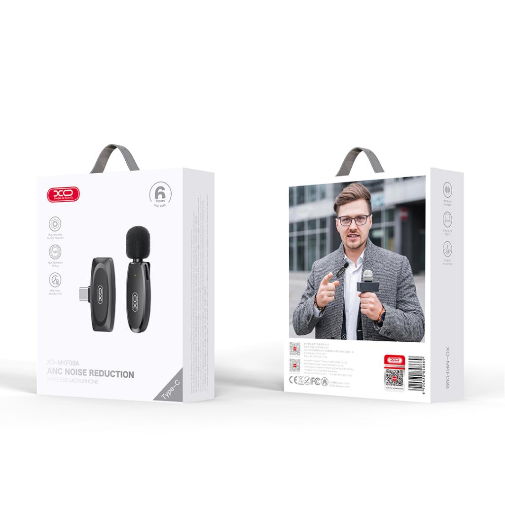 Lavalier XO Design MKF08A, USB-C, Negra