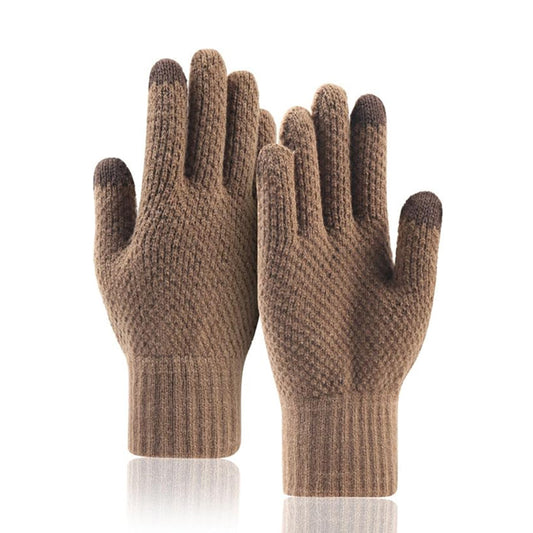 Guantes de Invierno Táctiles para Hombre Techsuit ST0013, Talla 22cm, Marrón