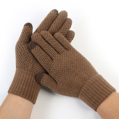 Guantes de Invierno Táctiles para Hombre Techsuit ST0013, Talla 22cm, Marrón