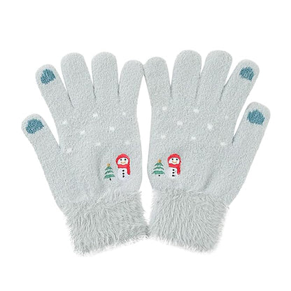 Guantes de Invierno Táctiles para Mujer Techsuit ST0011, Talla 17cm, Azules