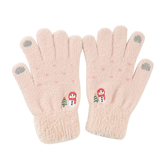Guantes de Invierno Táctiles para Mujer Techsuit ST0011, Talla 17cm, Beige