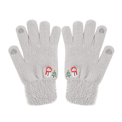 Guantes de Invierno Táctiles para Mujer Techsuit ST0011, Talla 17cm, Gris