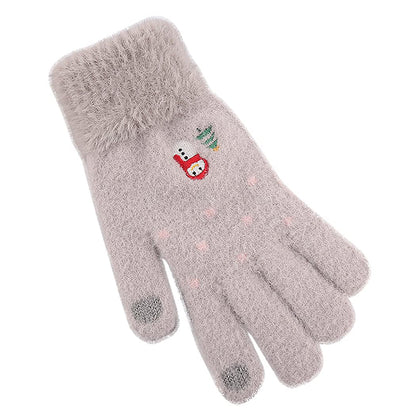 Guantes de Invierno Táctiles para Mujer Techsuit ST0011, Talla 17cm, Gris