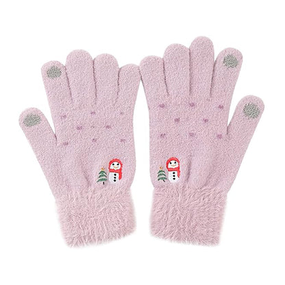Guantes de Invierno Táctiles para Mujer Techsuit ST0011, Talla 17cm, Morado