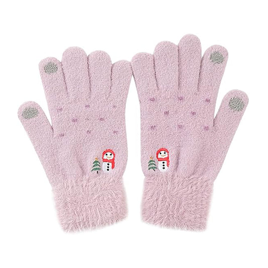 Guantes de Invierno Táctiles para Mujer Techsuit ST0011, Talla 17cm, Morado