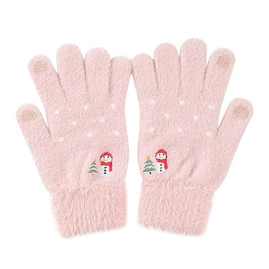 Guantes de Invierno Táctiles para Mujer Techsuit ST0011, Talla 17cm, Rosa