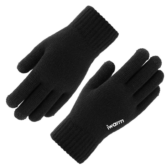 Guantes de Invierno Táctiles Iwarm ST0005, Talla 21cm, Negros
