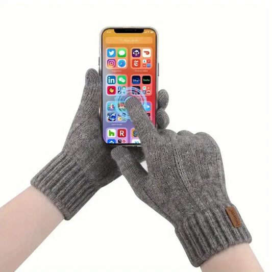 Guantes de Invierno Táctiles Iwarm ST0016, Talla 22cm, Azul Marino