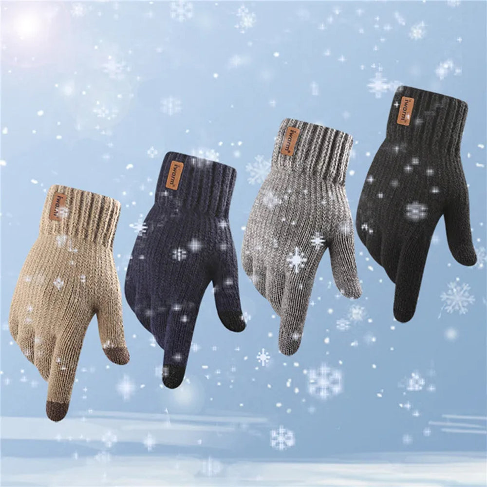 Guantes de Invierno Táctiles Iwarm ST0016, Talla 22cm, Azul Marino