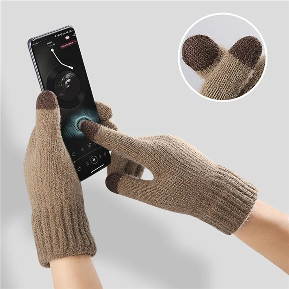 Guantes de Invierno Táctiles Iwarm ST0016, Talla 22cm, Azul Marino