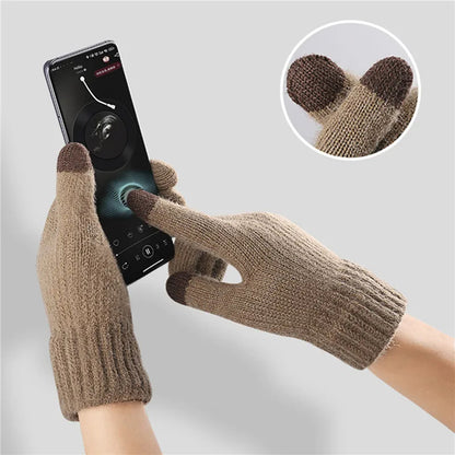 Guantes de Invierno Táctiles Iwarm ST0016, Talla 22cm, Azul Marino