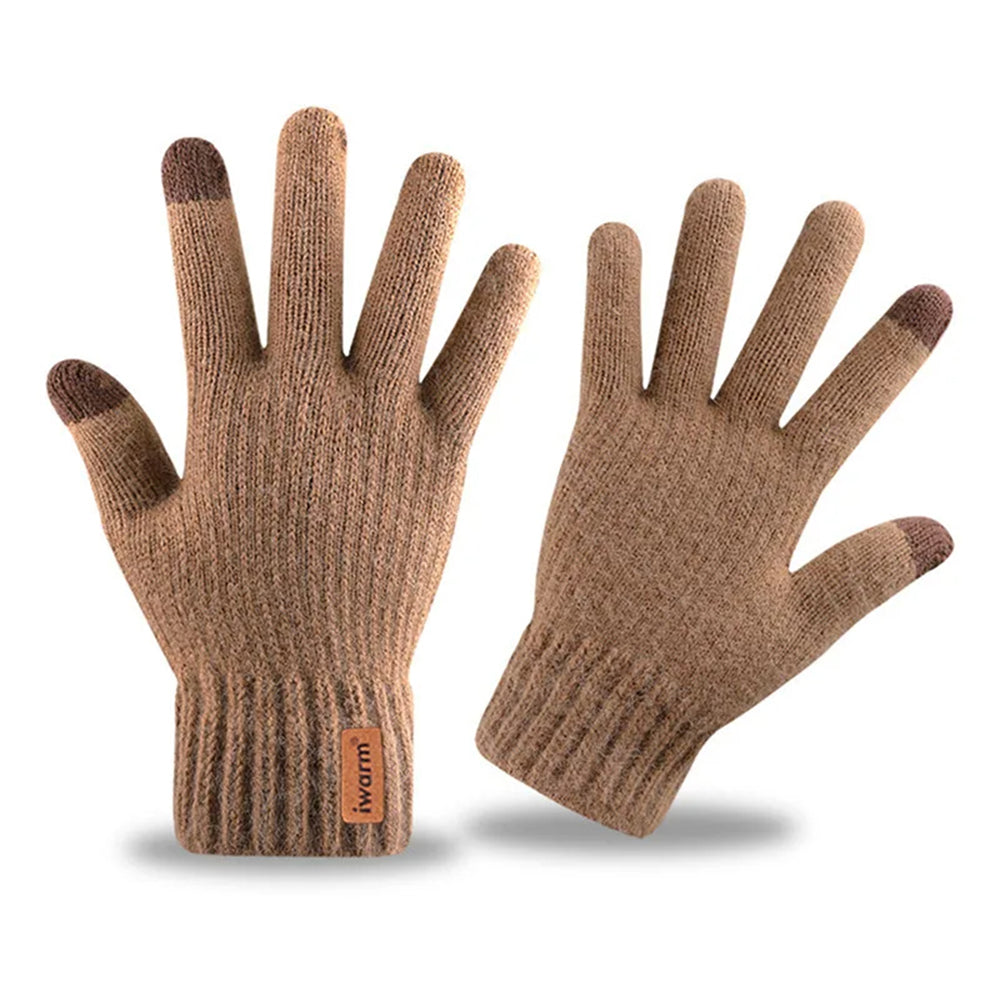 Guantes de Invierno Táctiles Iwarm ST0016, Talla 22cm, Marrón