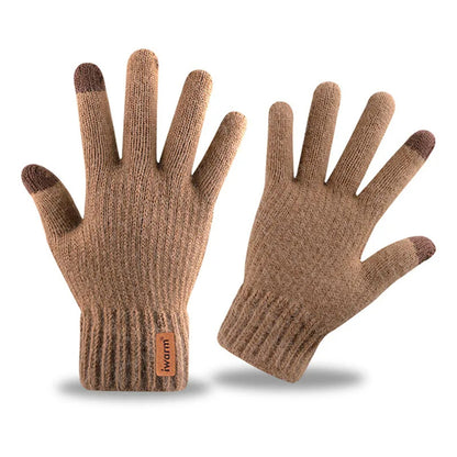 Guantes de Invierno Táctiles Iwarm ST0016, Talla 22cm, Marrón