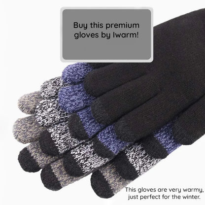 Guantes de Invierno Táctiles Iwarm ST0018, Talla 23cm, Gris