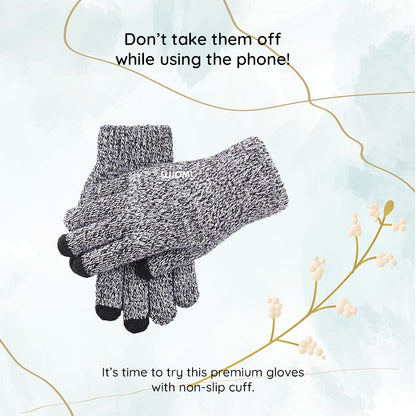 Guantes de Invierno Táctiles Iwarm ST0018, Talla 23cm, Gris
