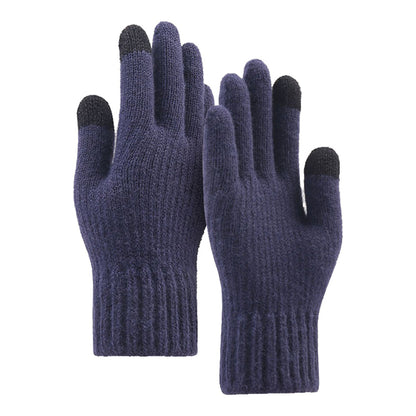 Guantes de Invierno Táctiles Unisex Techsuit ST0012, Talla 22cm, Azul Marino